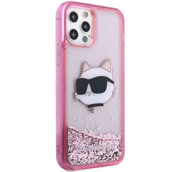 KARL LAGERFELD - Karl Lagerfeld iPhone 12/12 Pro Mobilskal Choupette's Head - Rosa
