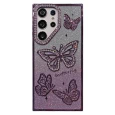 OEM - Mobilskal f&ouml;r Samsung Galaxy S26 Ultra TPU med rhinestones - Lila