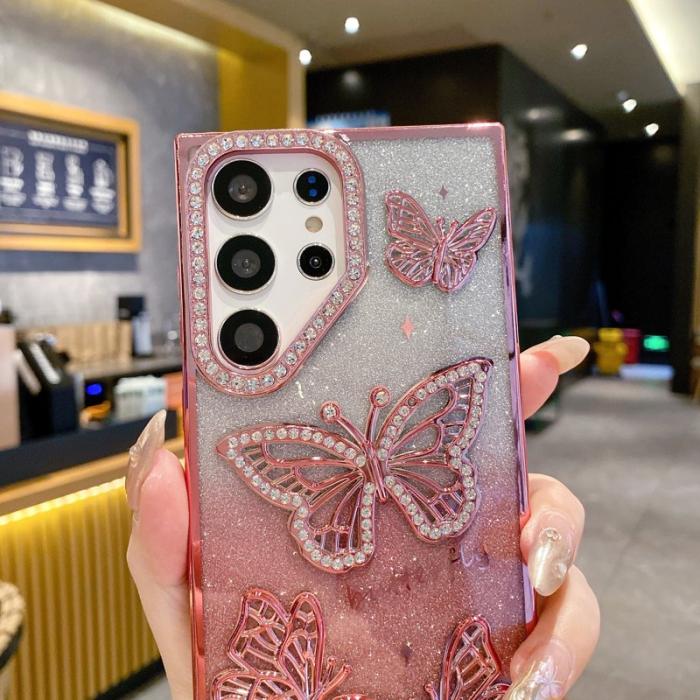 OEM - Mobilskal för Samsung Galaxy S26 Ultra TPU med rhinestones - Lila
