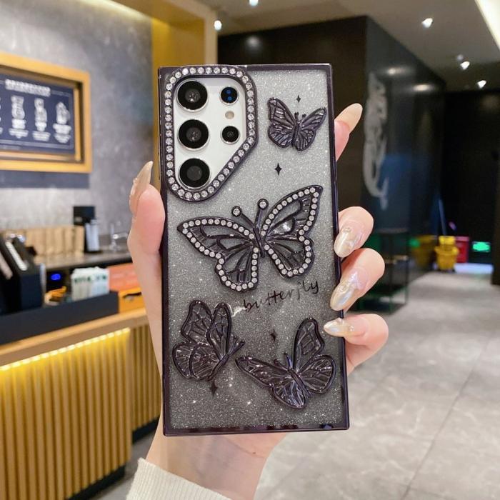 OEM - Mobilskal för Samsung Galaxy S26 Ultra TPU med rhinestones - Svart