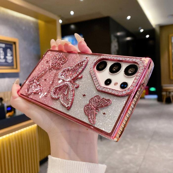 OEM - Mobilskal för Samsung Galaxy S26 Ultra TPU med rhinestones - Svart