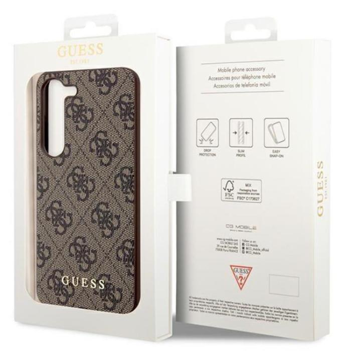 Guess - Guess Mobilskal till Galaxy S24 Charms Collection - Brun
