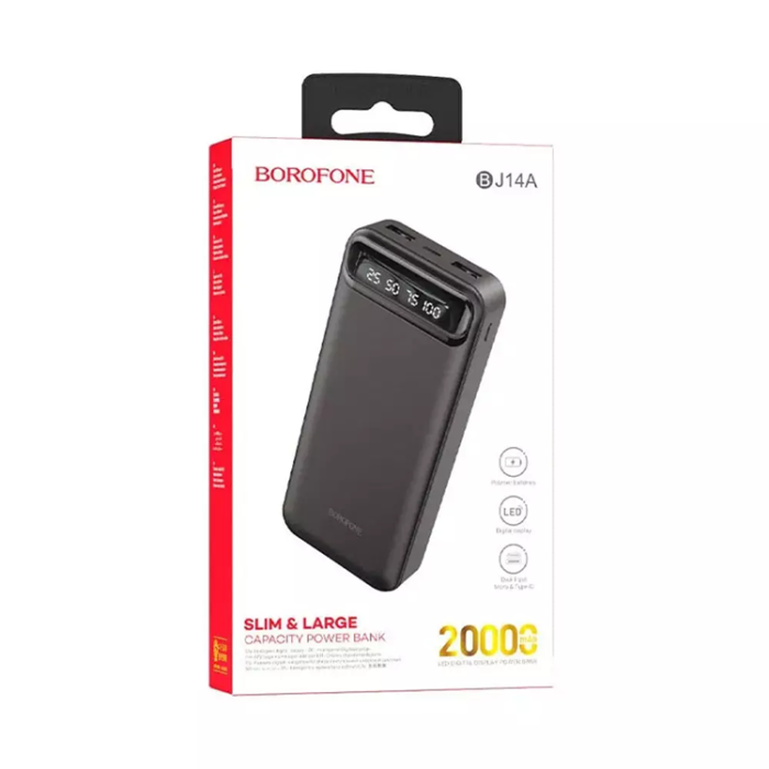 Borofone - Borofone BJ14A Powerbank 20000mAh - Svart