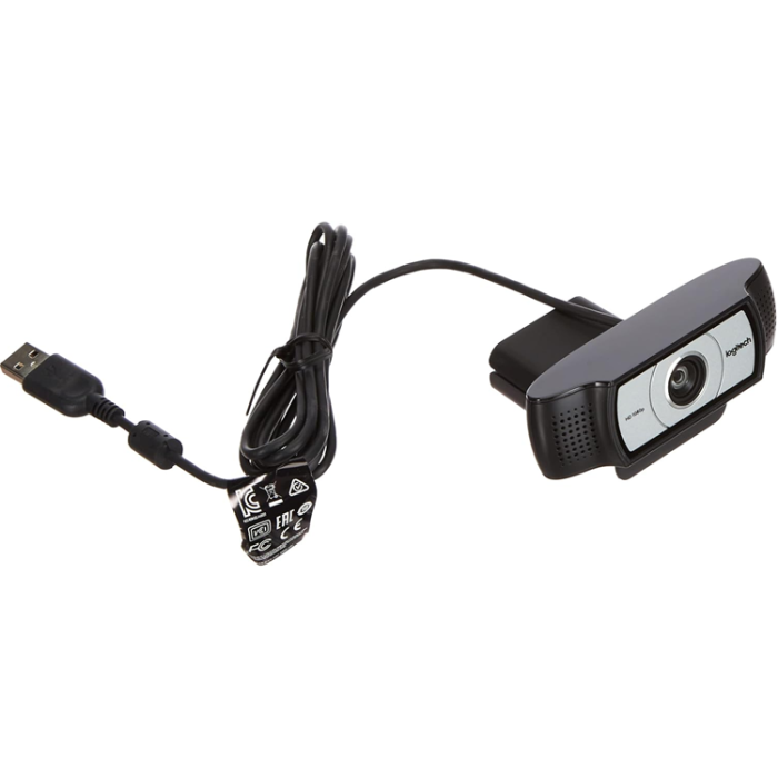 Logitech - Logitech C930c HD Smart 1080P Webbkamera med skydd - Svart