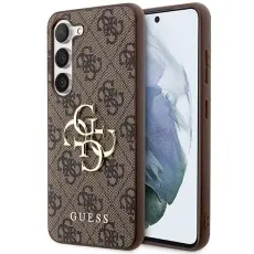 Guess - Guess Mobilskal till Galaxy S24 Big Metall Logo - Brun