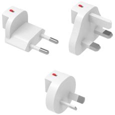 4smarts - [3-Pack] 4smarts Reseadapter för GaN Flex Hybridladdare 6-i-1 FlatPlug Slim