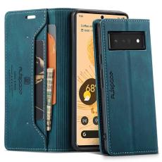 AUTSPACE - AUTSPACE A01 Pl&aring;nboksfodral f&ouml;r Google Pixel 6 Pro Konstl&auml;der - Bl&aring;