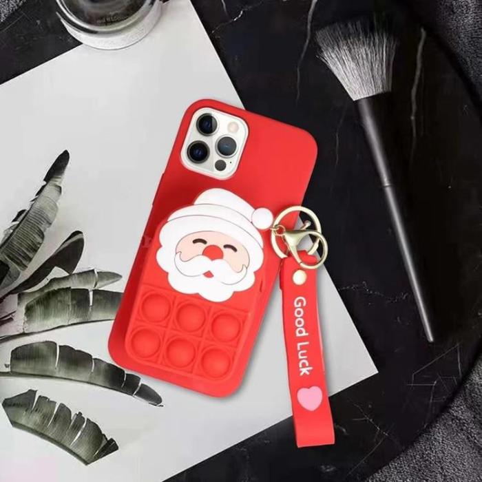 OEM - Santa Claus Silicone Skal iPhone 7 /8 / SE 2020 - Röd