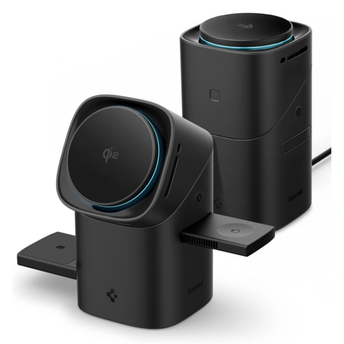 Spigen - Spigen Trådlös Laddare iPhone,Apple Watch,Airpods - Svart