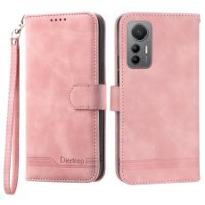 DIERFENG - DIERFENG DF-03 Pl&aring;nboksfodral f&ouml;r Xiaomi 12/12X/12S 5G - Konstl&auml;der - Rosa
