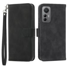 DIERFENG - DIERFENG DF-03 Pl&aring;nboksfodral f&ouml;r Xiaomi 12/12X/12S 5G Konstl&auml;der - Svart