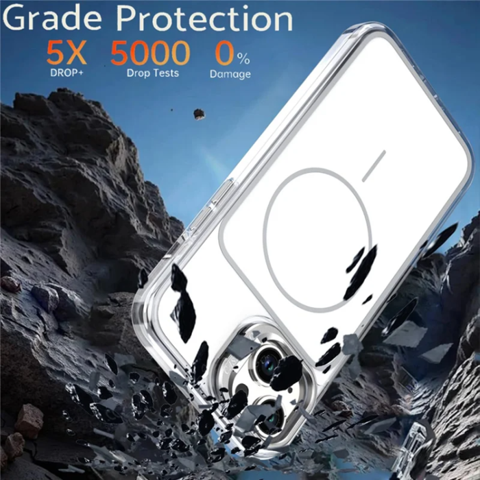 A-One Brand - iPhone 15 Plus Mobilskal MagSafe Lens Kickstand med Handrem