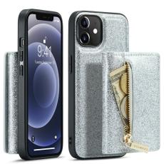 DG.MING - DG.MING M3 Series Mobilskal till iPhone 12/12 Pro Silver 2-i-1 Glitter