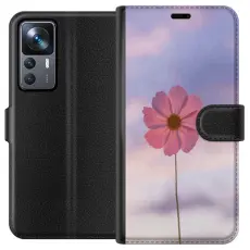 Gustaf - Pl&aring;nboksfodral till Xiaomi 12T med Rosa blomma