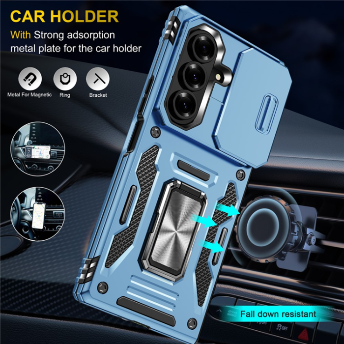 A-One Brand - Galaxy Z Fold7 5G Mobilskal Kickstand Slide - Babyblå
