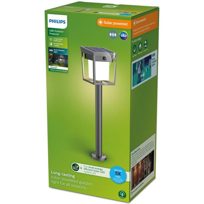 Philips - Philips Blaise Piedestal Solcell LED 250/20lm - Svart