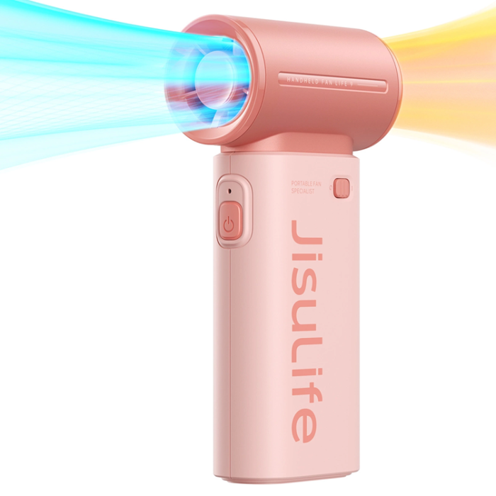 Jisulife - Jisulife Bärbar USB Handfläkt 3600 mAh Life9 - Rosa