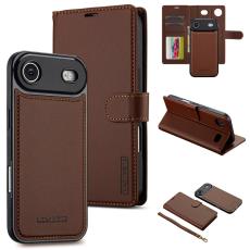 LC.imeeke - LC.IMEEKE L2 Series iPhone Air Pl&aring;nboksfodral Konstl&auml;der - Brun