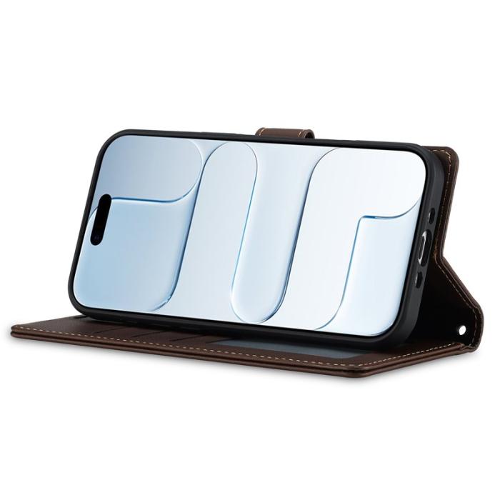 LC.imeeke - LC.IMEEKE L2 Series iPhone Air Plånboksfodral Konstläder - Brun