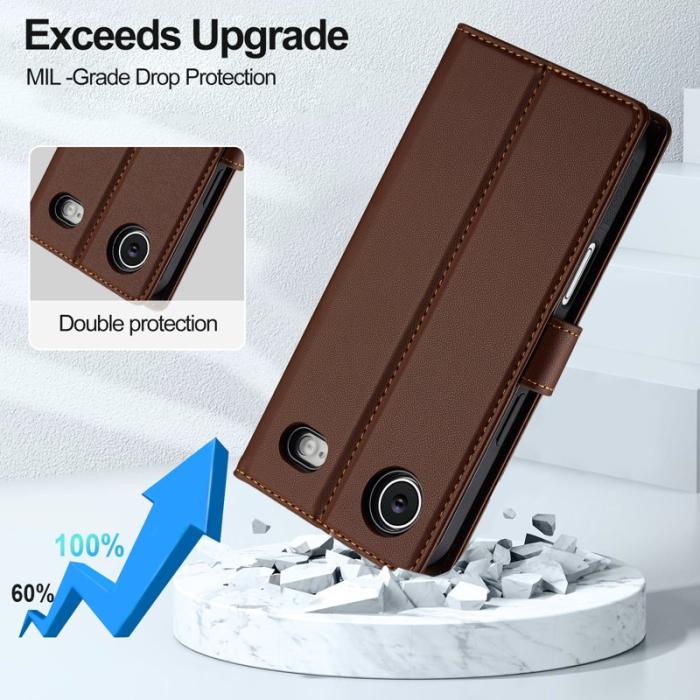 LC.imeeke - LC.IMEEKE L2 Series iPhone Air Plånboksfodral Konstläder - Brun
