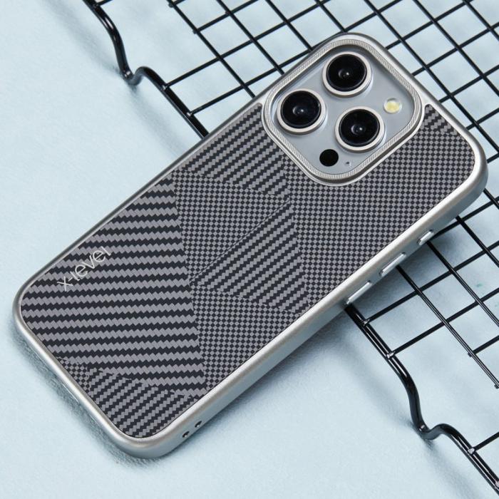 X-Level - X-LEVEL Mobilskal till iPhone 16 Pro Magnetiskt Rhombus Grå