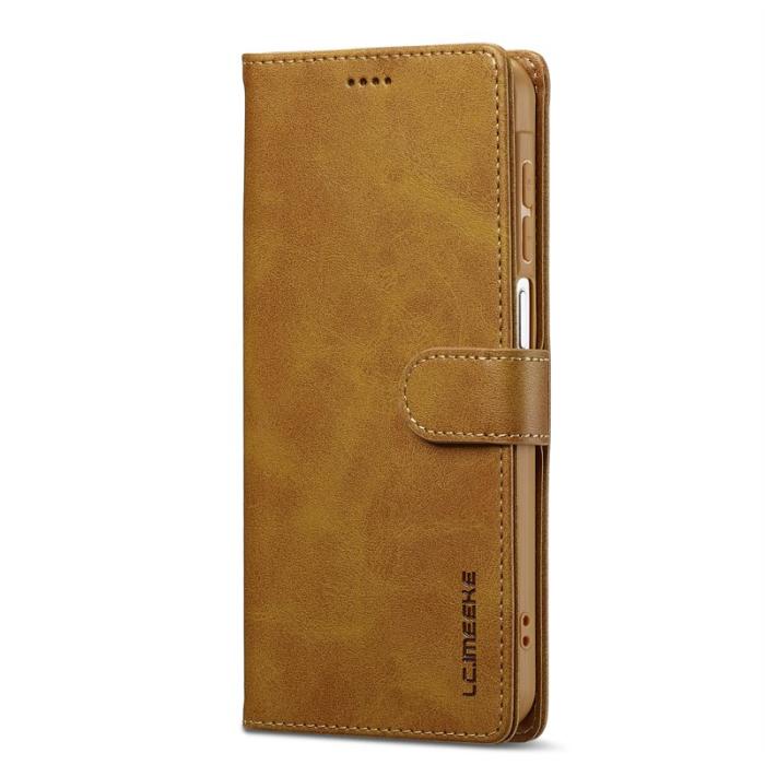 LC.imeeke - LC.IMEEKE Samsung Galaxy A17 Plånboksfodral Konstläder - Gul