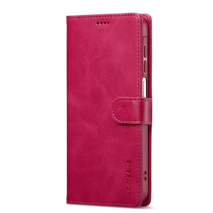 LC.imeeke - LC.IMEEKE Samsung Galaxy A17 Plånboksfodral Konstläder - Rosa
