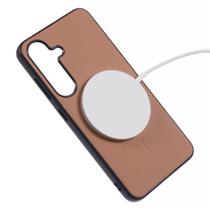 X-Level - X-LEVEL Mobilskal till Samsung Galaxy S25 MagSafe PC+TPU+PU Guld