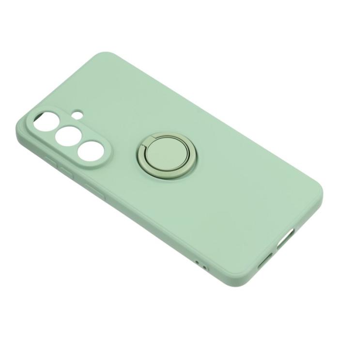 OEM - Mobilskal för Samsung Galaxy S26 Plus Silikon med Ring Kickstand - Grön