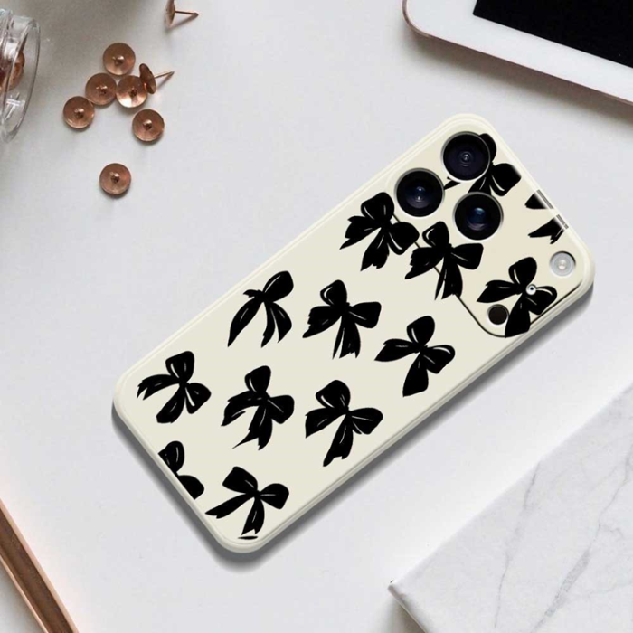 A-One Brand - iPhone 17 Pro Max Mobilskal Bow Pattern Printing Straight