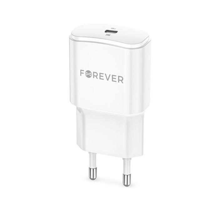 Forever - Forever Väggladdare 1x USB-C 20W TC-01 - Vit