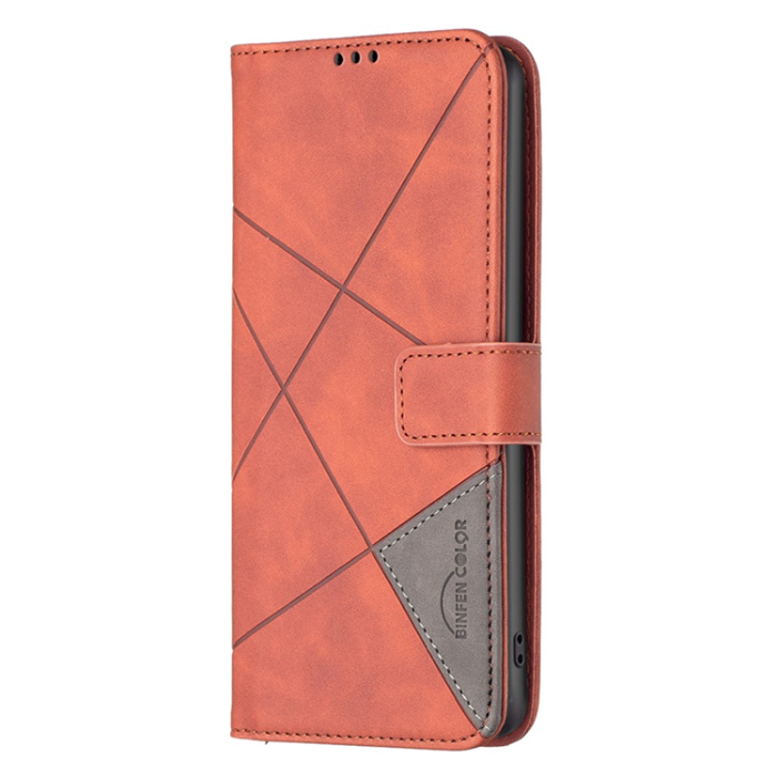BINFEN COLOR - Binfen Color Honor 400 Lite 5G Plånboksfodral Geometry - Brun