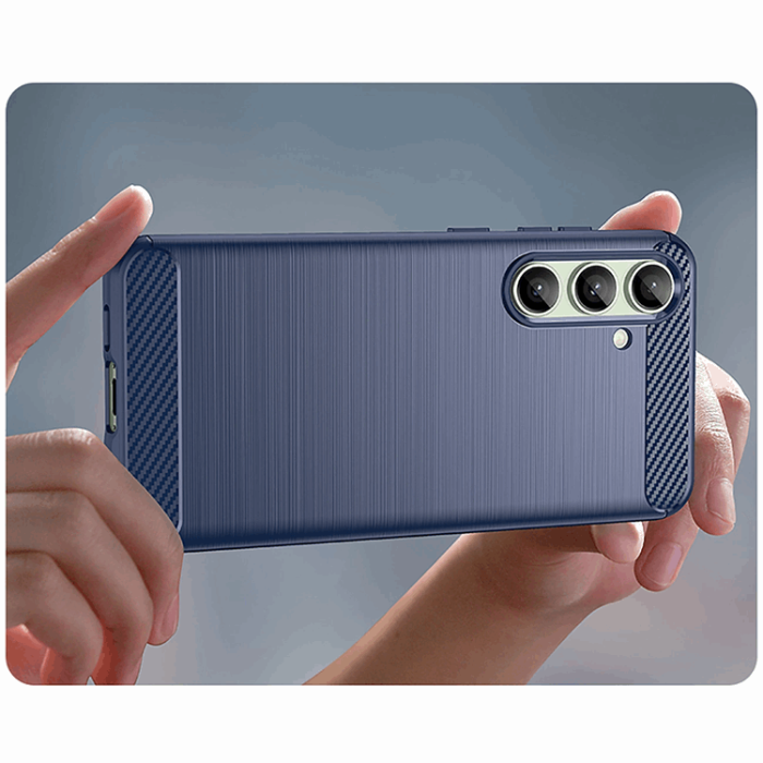 OEM - Galaxy A56/A36 Mobilskal Carbon Flexible - Blå