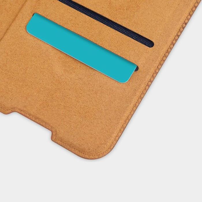 Nillkin - Nillkin Qin Läder Fodral Xiaomi Redmi Note 9T 5G - Brun