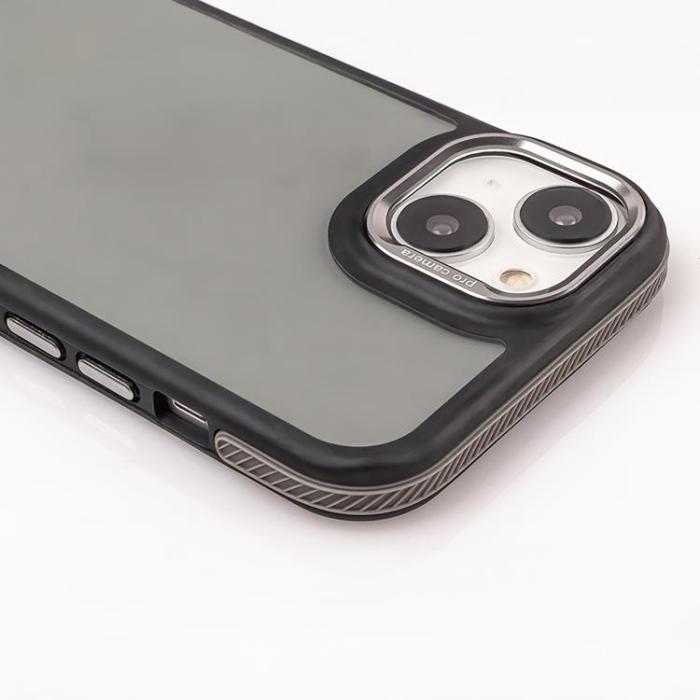 OEM - iPhone 12/12 Pro Mobilskal Crystal Black - Grå