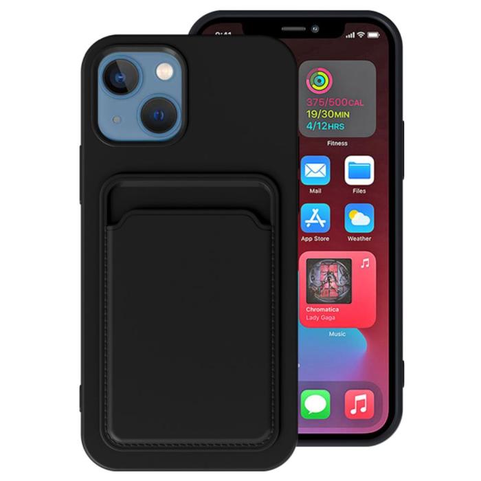 OEM - iPhone 12 / iPhone 12 Pro Skal med Kortfack - Svart