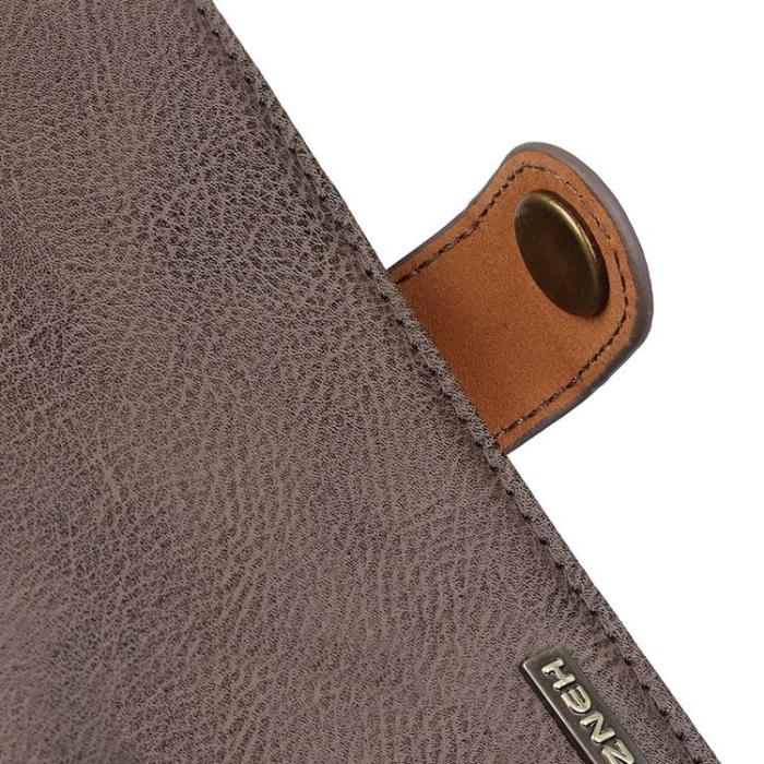 KHAZNEH - KHAZNEH Textured Plånboksfodral Galaxy A13 4G - Grå