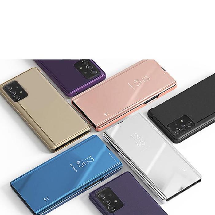 OEM - Galaxy A73 Fodral Clear View Flip - Blå