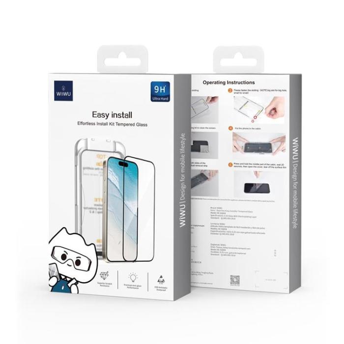 WIWU - WIWU iPhone 16 Pro Härdat Glas Skärmskydd