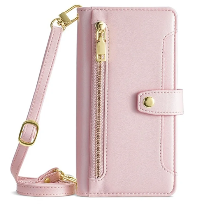 A-One Brand - Galaxy Xcover 7 Pro Konstläder Plånboksfodral med 2 Rem - Rosa