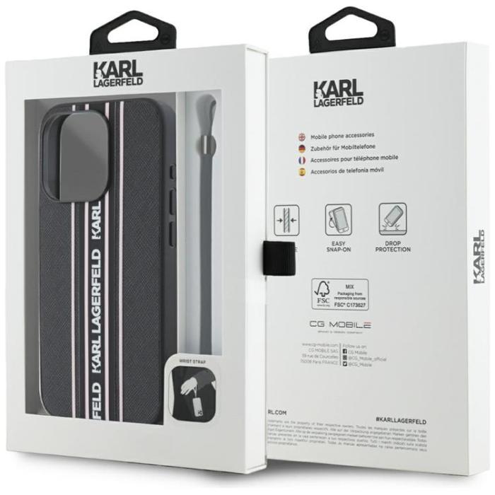 KARL LAGERFELD - Karl Lagerfeld iPhone 15 Pro Max Mobilskal Athleisure Stripes Cord
