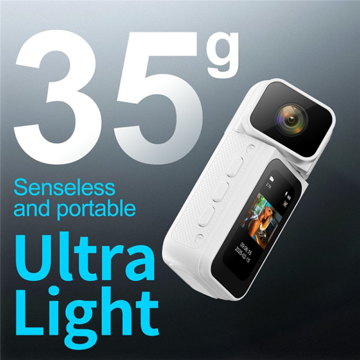 OEM - Mini Action WiFi TumKamera 2.7K Ultra HD 1.47 tums Skärm S80 - Svart