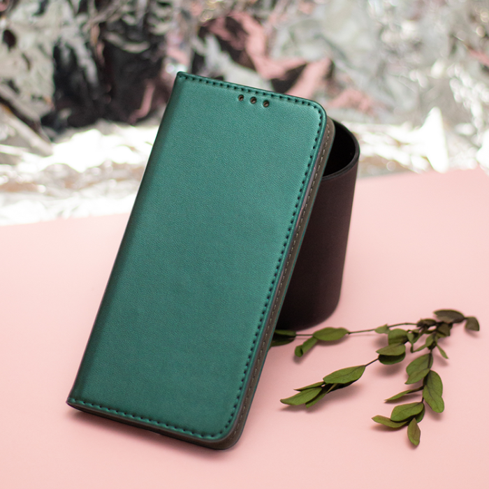 OEM - Xiaomi Redmi Note 14 4G Plånboksfodral Smart Magnetic - Mörkgrön