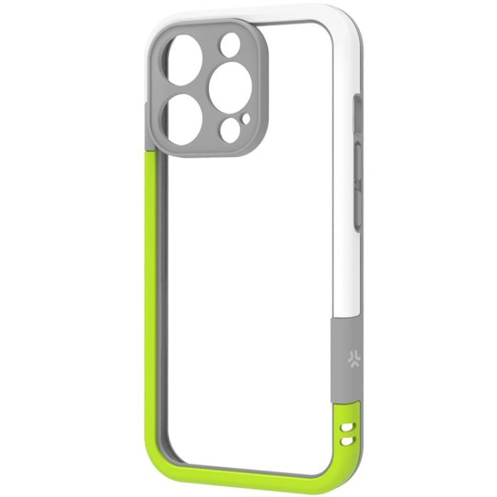 Celly - Celly iPhone 16 Pro Mobilskal Bumper - Vit/Limegrön