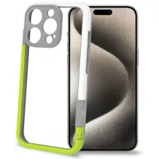 Celly - Celly Mobilskal till iPhone 16 Pro Bumper - Vit/Limegr&ouml;n