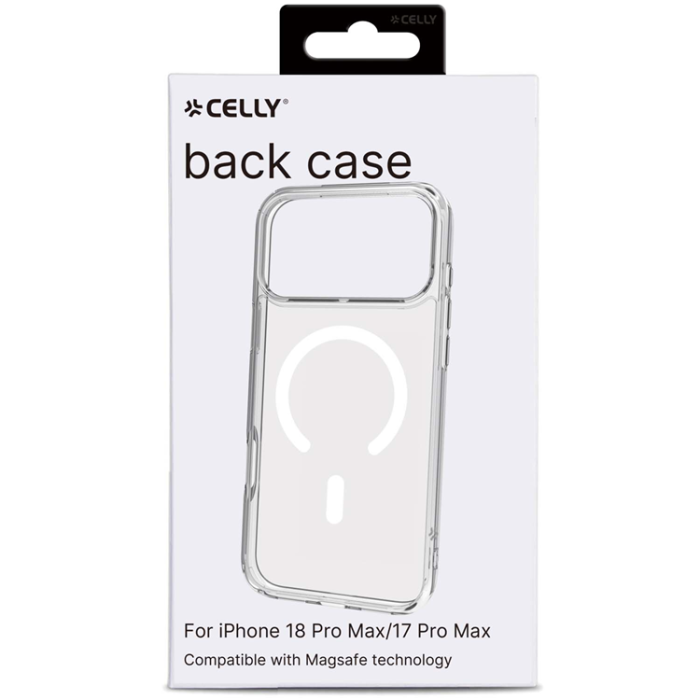 Celly - Celly Mobilskal för iPhone 18 Pro Max/17 Pro Max MagSafe Gelskinmag TPU - Clear