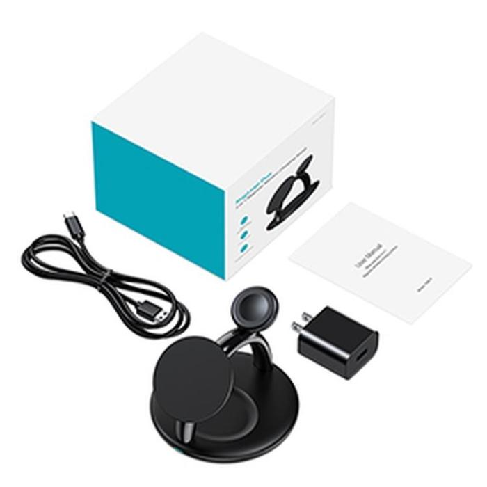Choetech - Choetech 3-in-1 Trådlös Laddare iPhone, Apple Watch, AirPods - Svart