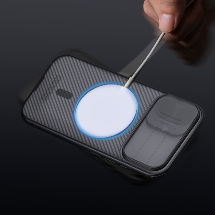 Nillkin - Nillkin iPhone 17 Mobilskal MagSafe CamShield Pro - Transparent Svart