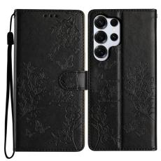 OEM - Samsung Galaxy S26 Ultra Pl&aring;nboksfodral Konstl&auml;der Flip Cover - Svart