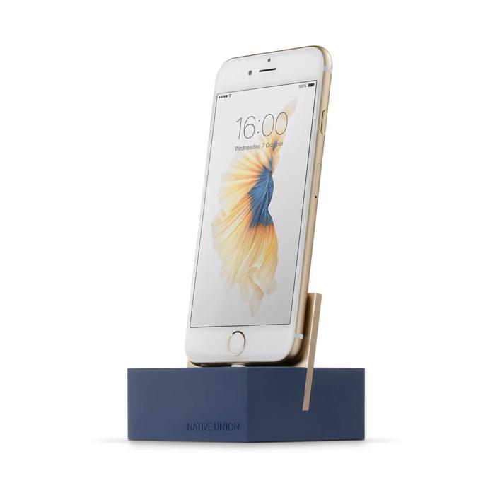 UTGATT5 - Native Union Lightning dock till iPhone & iPad - Blå/Guld